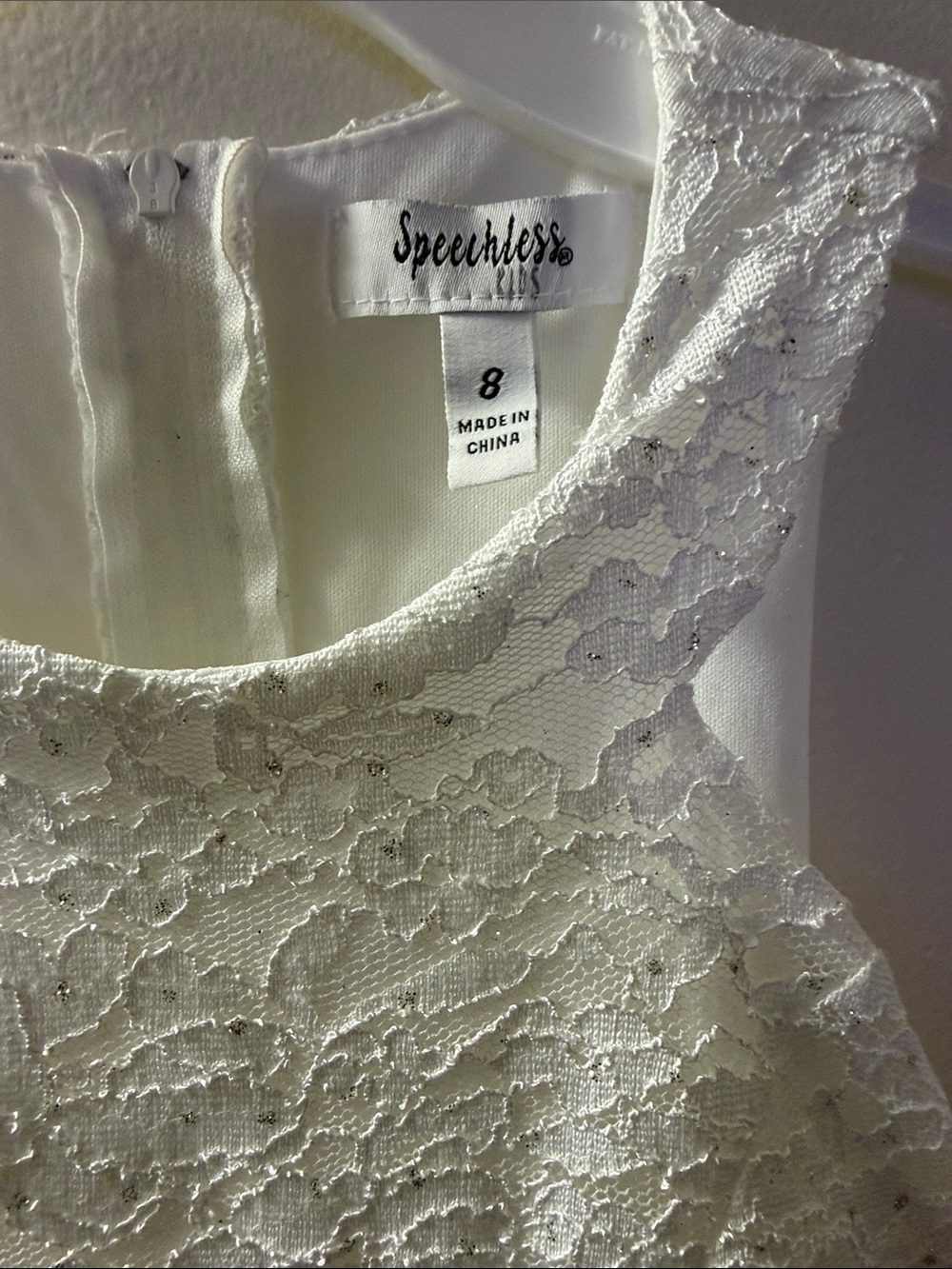 Speechless White Lace Sleeveless Chemise